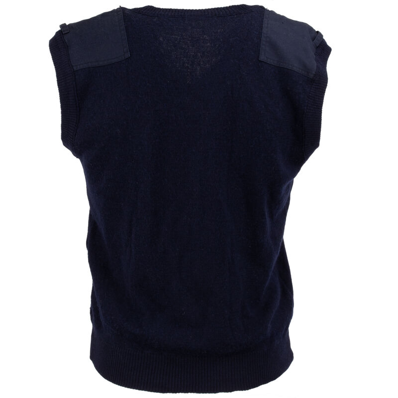 Dutch Navy Blue Wool V-Neck Sweater Vest | Unissued, , large image number 6